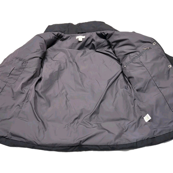 GARNET HILL Puffer Jacket Womens Size 4 S Black Down Feather Hip Length Belted - Picture 7 of 16